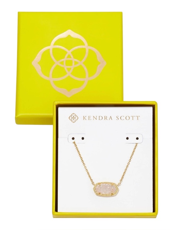 Kendra Scott Elisa Gold Pendant Necklace in Iridescent Drusy - Picture 7 of 12